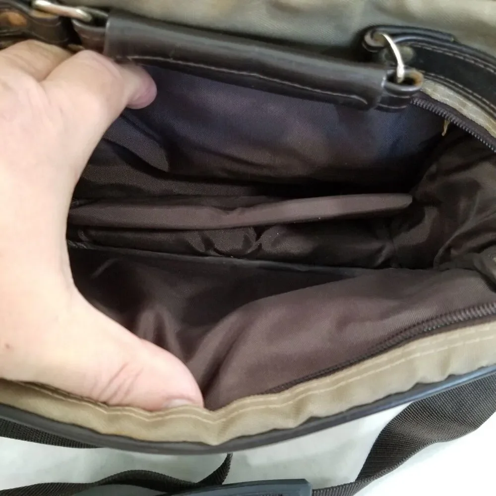 vintage canvas padded camera shoulder travel bag